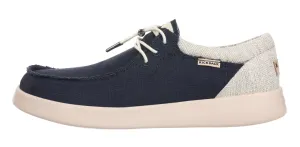 Kickback Mens Haven Ramie Linen Lace Up Shoes - Deep Navy