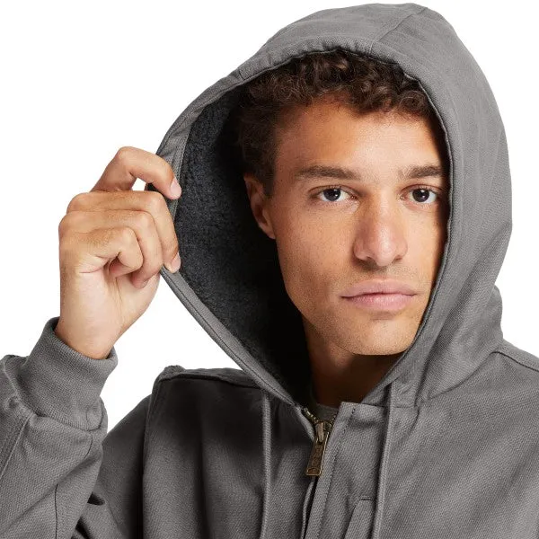 Timberland Pro Men's Gritman Lined Canvas Hooded Jacket - Pewter - TB0A1VB4060